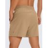 imageCRZ YOGA Mens Linerless Workout Shorts  5 Lightweight Quick Dry for Running Sports Athletic Gym with PocketsKhaki Sand
