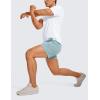imageCRZ YOGA Mens Linerless Workout Shorts  5 Lightweight Quick Dry for Running Sports Athletic Gym with PocketsLight Grayish Blue