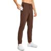 imageCRZ YOGA 4Way Stretch Athletic Pants for Men 30quot Workout Lounge Casual Work Jogger with Zip PocketDark Brown