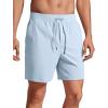 imageCRZ YOGA Mens FourWay Stretch Workout Shorts  7 Soft Durable for Casual Athletic with PocketsChambray Blue