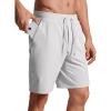 imageCRZ YOGA Mens FourWay Stretch Workout Shorts  9 Soft Durable for Casual Athletic with PocketsPlatinum Grey