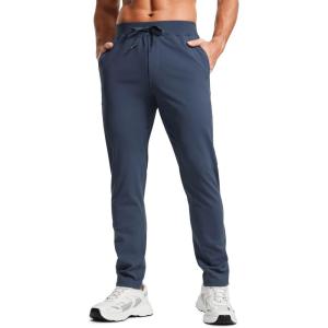 imageCRZ YOGA 4Way Stretch Athletic Pants for Men 30quot Workout Lounge Casual Work Jogger with Zip PocketElectric Blue