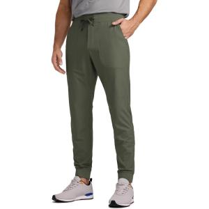 imageCRZ YOGA All Day Comfy Golf Joggers Pants for Men 30 Quick Dry Lightweight Stretch Work Casual Sweatpants with PocketsLight Army Green
