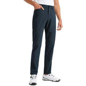 imageCRZ YOGA Mens All Day Comfy Golf Pants with 5Pocket 30quot32quot34quot Quick Dry Lightweight Casual Work Stretch TrousersTrue Navy