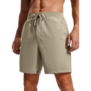 imageCRZ YOGA Mens FourWay Stretch Workout Shorts  7 Soft Durable for Casual Athletic with PocketsKhali Barley