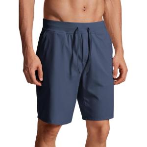 imageCRZ YOGA Mens FourWay Stretch Workout Shorts  9 Soft Durable for Casual Athletic with PocketsElectric Blue