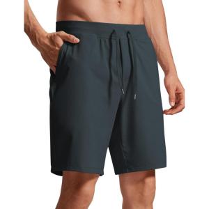 imageCRZ YOGA Mens FourWay Stretch Workout Shorts  9 Soft Durable for Casual Athletic with PocketsMelanite