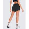 imageCRZ YOGA High Waisted Running Shorts for Women 25quot  Mesh Liner Quick Dry for Sport Athletic Workout with Zipper PocketBlack
