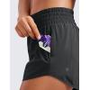 imageCRZ YOGA High Waisted Running Shorts for Women 25quot  Mesh Liner Quick Dry for Sport Athletic Workout with Zipper PocketBlack