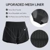 imageCRZ YOGA High Waisted Running Shorts for Women 25quot  Mesh Liner Quick Dry for Sport Athletic Workout with Zipper PocketBlack