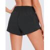imageCRZ YOGA High Waisted Running Shorts for Women 25quot  Mesh Liner Quick Dry for Sport Athletic Workout with Zipper PocketBlack