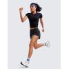 imageCRZ YOGA High Waisted Running Shorts for Women 25quot  Mesh Liner Quick Dry for Sport Athletic Workout with Zipper PocketBlack