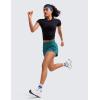 imageCRZ YOGA High Waisted Running Shorts for Women 25quot  Mesh Liner Quick Dry for Sport Athletic Workout with Zipper PocketBorealis Green