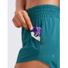 imageCRZ YOGA High Waisted Running Shorts for Women 25quot  Mesh Liner Quick Dry for Sport Athletic Workout with Zipper PocketBorealis Green