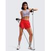 imageCRZ YOGA High Waisted Running Shorts for Women 25quot  Mesh Liner Quick Dry for Sport Athletic Workout with Zipper PocketDeep Red
