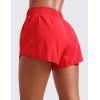 imageCRZ YOGA High Waisted Running Shorts for Women 25quot  Mesh Liner Quick Dry for Sport Athletic Workout with Zipper PocketDeep Red