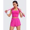 imageCRZ YOGA High Waisted Running Shorts for Women 25quot  Mesh Liner Quick Dry for Sport Athletic Workout with Zipper PocketHibiscus Purple
