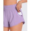 imageCRZ YOGA High Waisted Running Shorts for Women 25quot  Mesh Liner Quick Dry for Sport Athletic Workout with Zipper PocketLilac