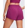 imageCRZ YOGA High Waisted Running Shorts for Women 25quot  Mesh Liner Quick Dry for Sport Athletic Workout with Zipper PocketMagenta Purple