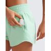 imageCRZ YOGA High Waisted Running Shorts for Women 25quot  Mesh Liner Quick Dry for Sport Athletic Workout with Zipper PocketMint Moment