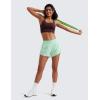 imageCRZ YOGA High Waisted Running Shorts for Women 25quot  Mesh Liner Quick Dry for Sport Athletic Workout with Zipper PocketMint Moment