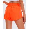 imageCRZ YOGA High Waisted Running Shorts for Women 25quot  Mesh Liner Quick Dry for Sport Athletic Workout with Zipper PocketNeon Orange