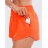 imageCRZ YOGA High Waisted Running Shorts for Women 25quot  Mesh Liner Quick Dry for Sport Athletic Workout with Zipper PocketNeon Orange