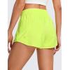 imageCRZ YOGA High Waisted Running Shorts for Women 25quot  Mesh Liner Quick Dry for Sport Athletic Workout with Zipper PocketNeon Yellow