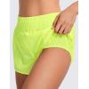 imageCRZ YOGA High Waisted Running Shorts for Women 25quot  Mesh Liner Quick Dry for Sport Athletic Workout with Zipper PocketNeon Yellow