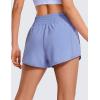imageCRZ YOGA High Waisted Running Shorts for Women 25quot  Mesh Liner Quick Dry for Sport Athletic Workout with Zipper PocketPeriwinkle Purple