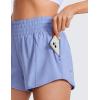 imageCRZ YOGA High Waisted Running Shorts for Women 25quot  Mesh Liner Quick Dry for Sport Athletic Workout with Zipper PocketPeriwinkle Purple