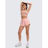 imageCRZ YOGA High Waisted Running Shorts for Women 25quot  Mesh Liner Quick Dry for Sport Athletic Workout with Zipper PocketPuff Pink