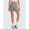 imageCRZ YOGA High Waisted Running Shorts for Women 25quot  Mesh Liner Quick Dry for Sport Athletic Workout with Zipper PocketSterling