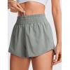 imageCRZ YOGA High Waisted Running Shorts for Women 25quot  Mesh Liner Quick Dry for Sport Athletic Workout with Zipper PocketSterling