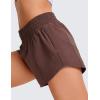 imageCRZ YOGA High Waisted Running Shorts for Women 25quot  Mesh Liner Quick Dry for Sport Athletic Workout with Zipper PocketTaupe