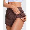 imageCRZ YOGA High Waisted Running Shorts for Women 25quot  Mesh Liner Quick Dry for Sport Athletic Workout with Zipper PocketTaupe