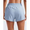 imageCRZ YOGA High Waisted Running Shorts for Women 25quot  Mesh Liner Quick Dry for Sport Athletic Workout with Zipper PocketThe Breeze Blue