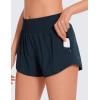 imageCRZ YOGA High Waisted Running Shorts for Women 25quot  Mesh Liner Quick Dry for Sport Athletic Workout with Zipper PocketTrue Navy