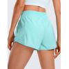 imageCRZ YOGA High Waisted Running Shorts for Women 25quot  Mesh Liner Quick Dry for Sport Athletic Workout with Zipper PocketTurquoise
