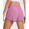 imageCRZ YOGA High Waisted Running Shorts for Women 25quot  Mesh Liner Quick Dry for Sport Athletic Workout with Zipper PocketVelvet Dust
