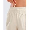 imageCRZ YOGA High Waisted Running Shorts for Women 25quot  Mesh Liner Quick Dry for Sport Athletic Workout with Zipper PocketWhite Apricot
