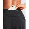 imageCRZ YOGA Mid Waisted Running Shorts for Women 4quot Soft for Gym Athletic Workout with Zipper Pocket Liner Quick DryBlack