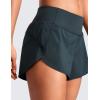 imageCRZ YOGA Mid Waisted Running Shorts for Women 4quot Soft for Gym Athletic Workout with Zipper Pocket Liner Quick DryMelanite
