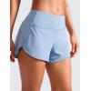 imageCRZ YOGA Mid Waisted Running Shorts for Women 4quot Soft for Gym Athletic Workout with Zipper Pocket Liner Quick DryThe Breeze Blue