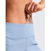 imageCRZ YOGA Mid Waisted Running Shorts for Women 4quot Soft for Gym Athletic Workout with Zipper Pocket Liner Quick DryThe Breeze Blue