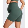 imageCRZ YOGA Womens Butterluxe Maternity Biker Shorts Over The Belly 4quot  Pregnancy Yoga Workout ActivewearDark Forest Green