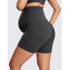 imageCRZ YOGA Womens Butterluxe Maternity Biker Shorts Over The Belly 4quot  Pregnancy Yoga Workout ActivewearMysterious Grey
