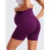 imageCRZ YOGA Womens Butterluxe Maternity Biker Shorts Over The Belly 4quot  Pregnancy Yoga Workout ActivewearPlum Magenta