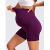 imageCRZ YOGA Womens Butterluxe Maternity Biker Shorts Over The Belly 4quot  Pregnancy Yoga Workout ActivewearPlum Magenta