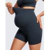 imageCRZ YOGA Womens Butterluxe Maternity Biker Shorts Over The Belly 4quot  Pregnancy Yoga Workout ActivewearTrue Navy